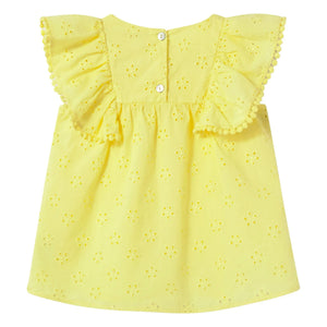 Cozmo - Vestido bordado Sohpia | Amarillo