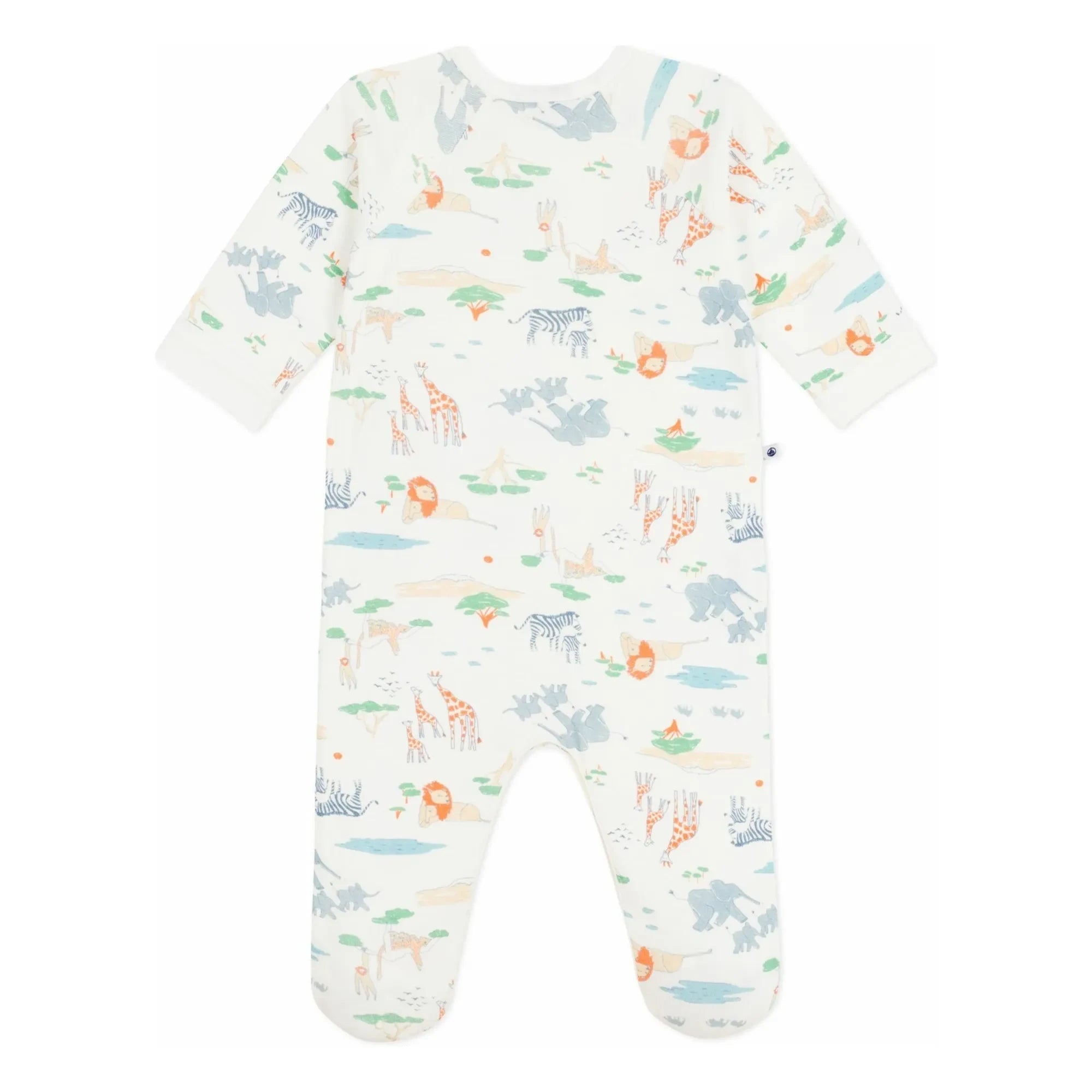 Petit Bateau - Pijama con cremallera Savane | Blanco