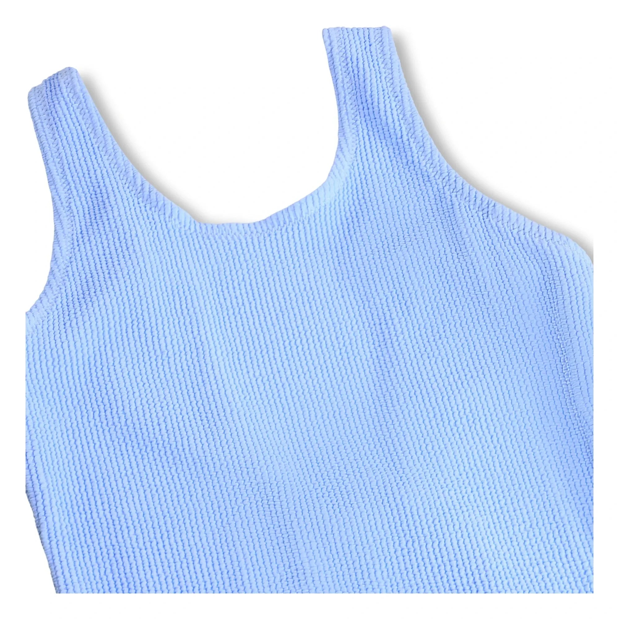 Molo - Bañador acanalado Nika Crepe Fibras recicladas | Azul hielo