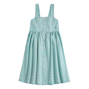 Bobo Choses - Vestido de algodón orgánico con margaritas | Azul claro