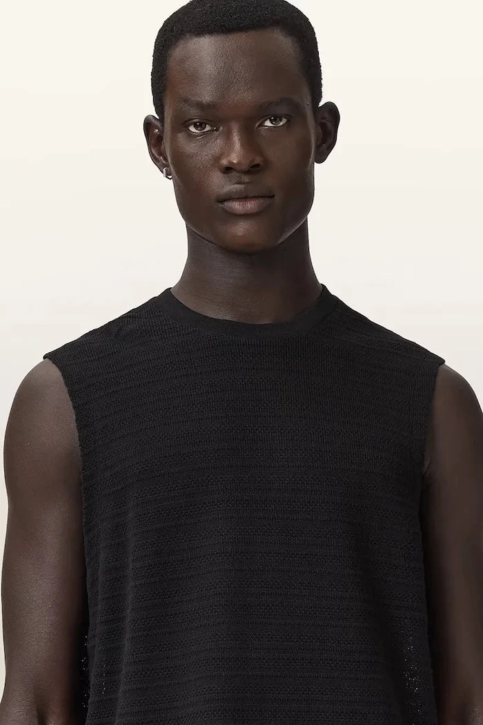 AllSaints camiseta sin mangas de algodón para hombre COVE