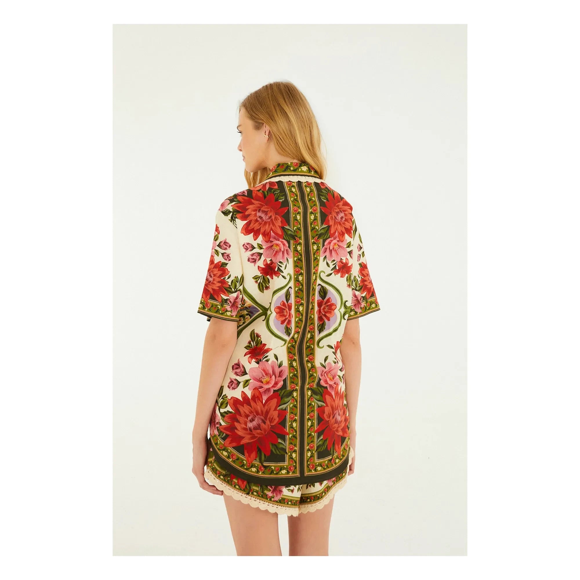 Farm Rio - Camisa de lino Wonder Rio | Crudo