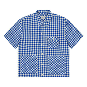 Kappy - Chaqueta de tartán de lino | Azul