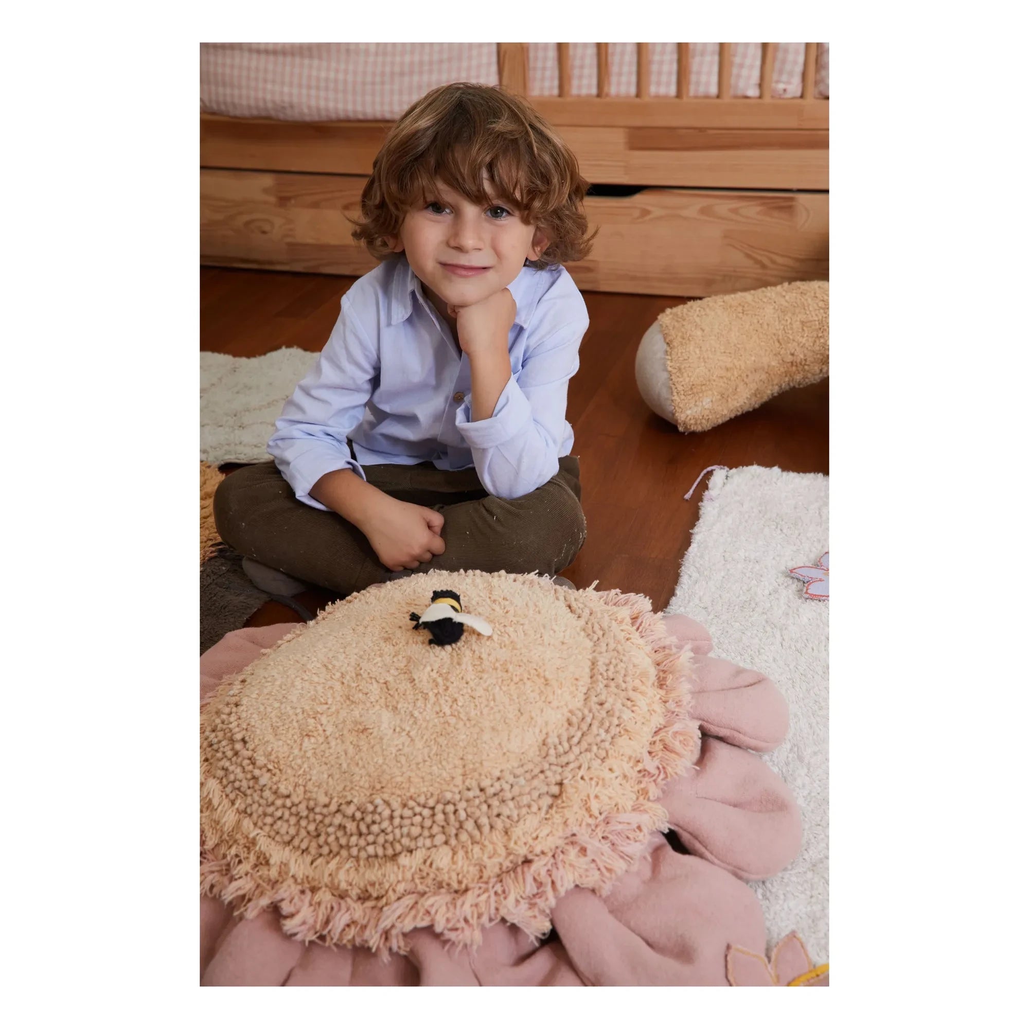 Lorena Canals - Puf Daisy | Rosa