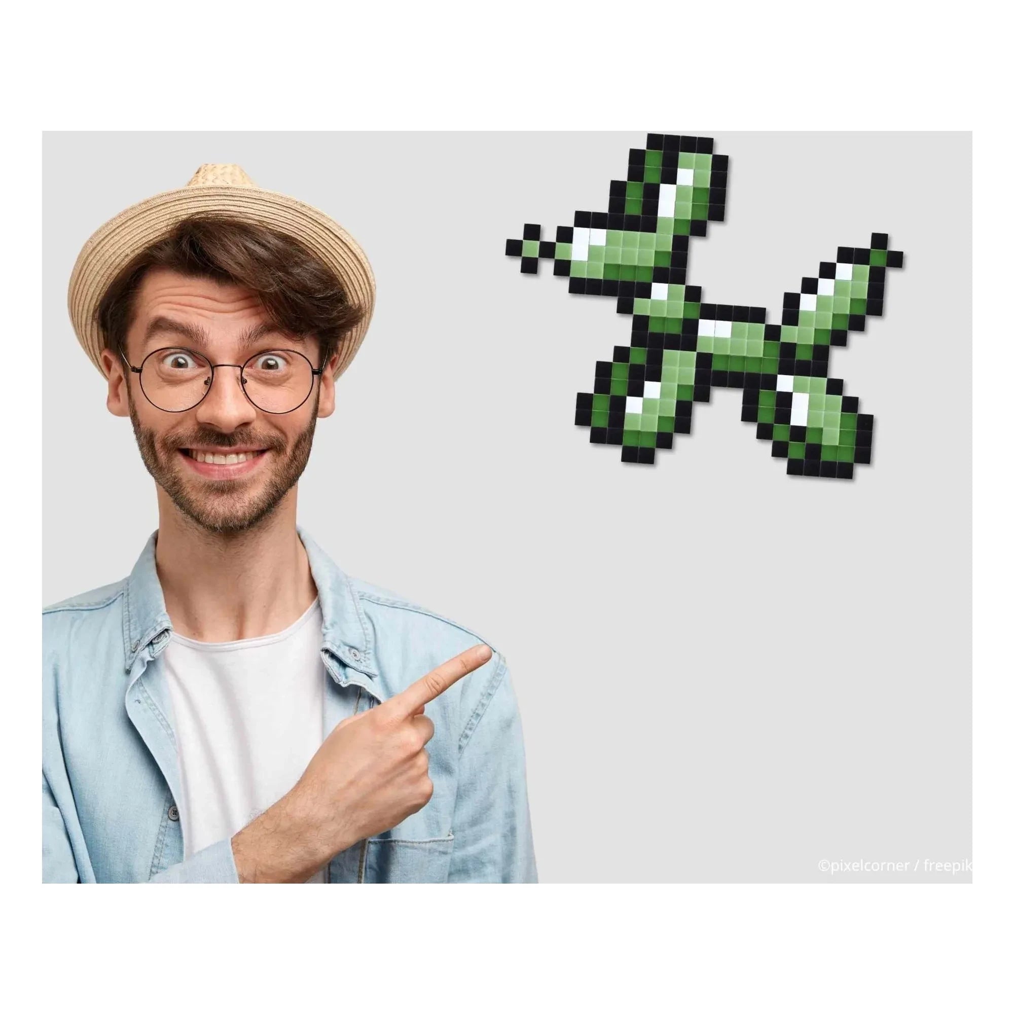 Pixel Corner - Pixel Art Kiti - Balon | Yeşil
