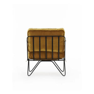 Honoré - Sillón de terciopelo y epoxi negro Croisette | Camel