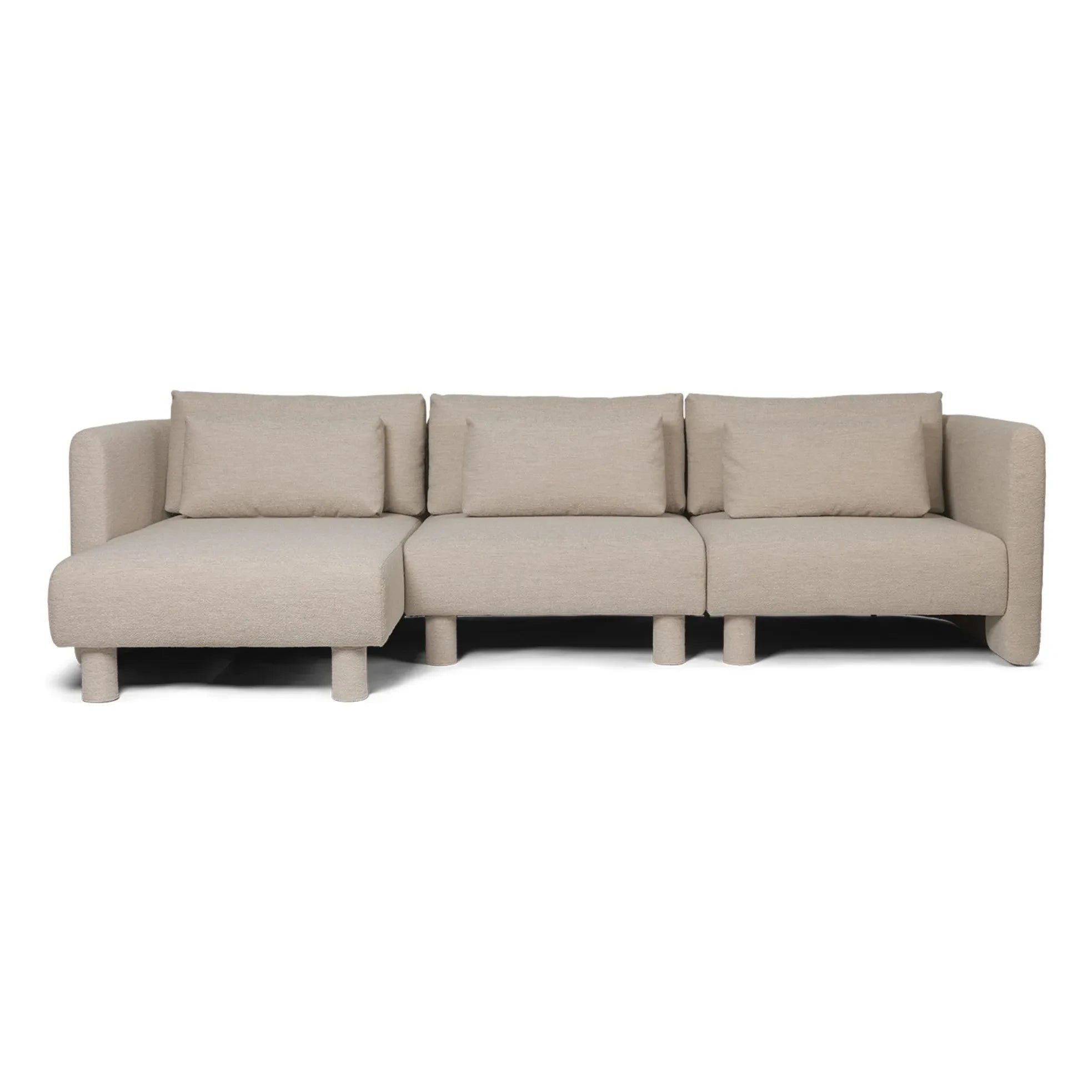 Ferm Living - Sofá modular derecho Dase bouclé | Beige