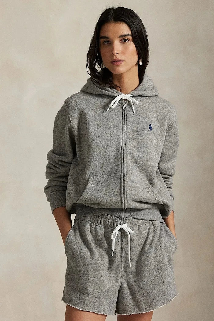 Sudadera con capucha y cremallera de algodón para mujer Polo Ralph Lauren