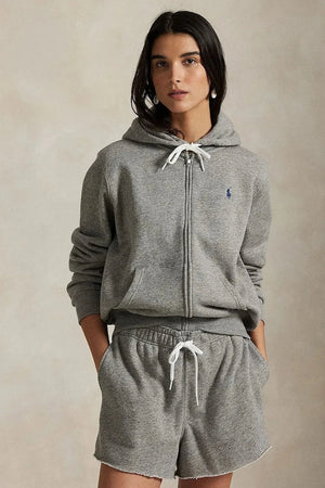 Sudadera con capucha y cremallera de algodón para mujer Polo Ralph Lauren