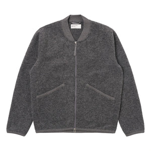 Universal Works - Chaqueta bomber de lana con cremallera | Gris