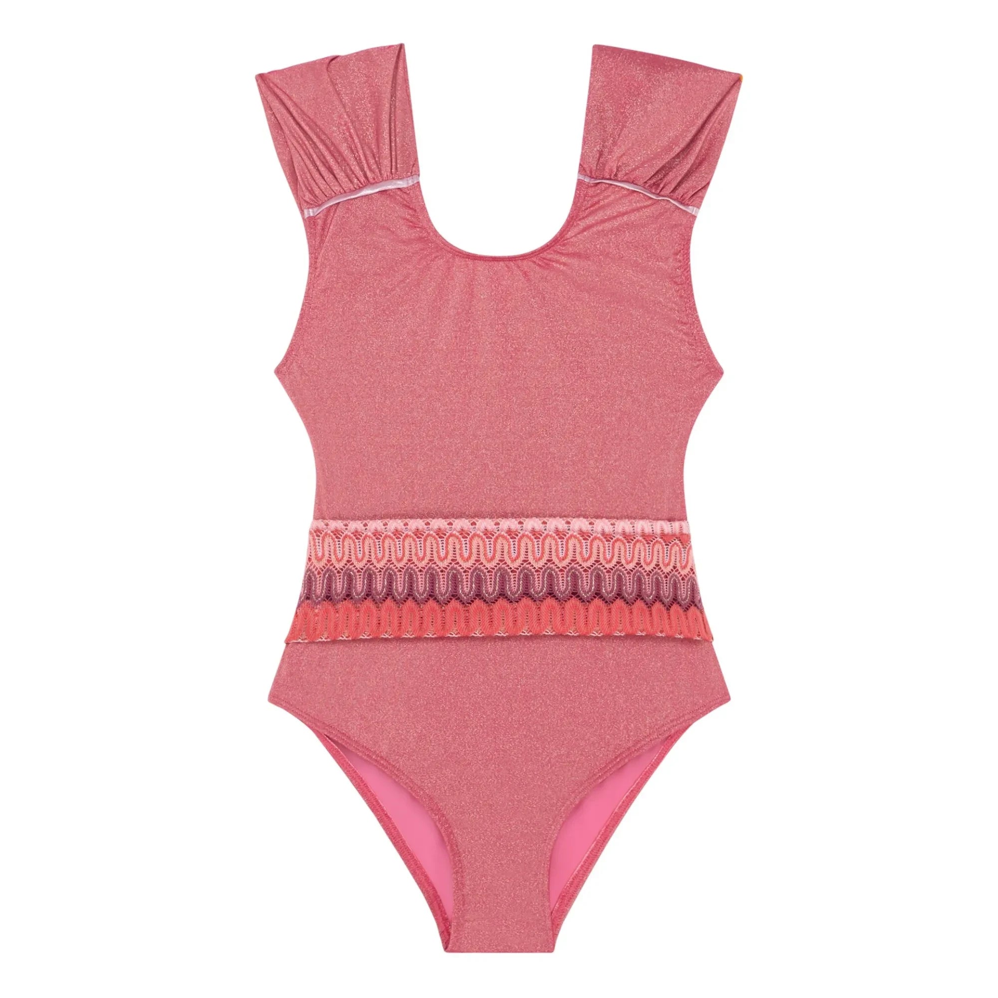 Lison Paris - Dolce Vita Bañador Metalizado de Una Pieza | Rosa
