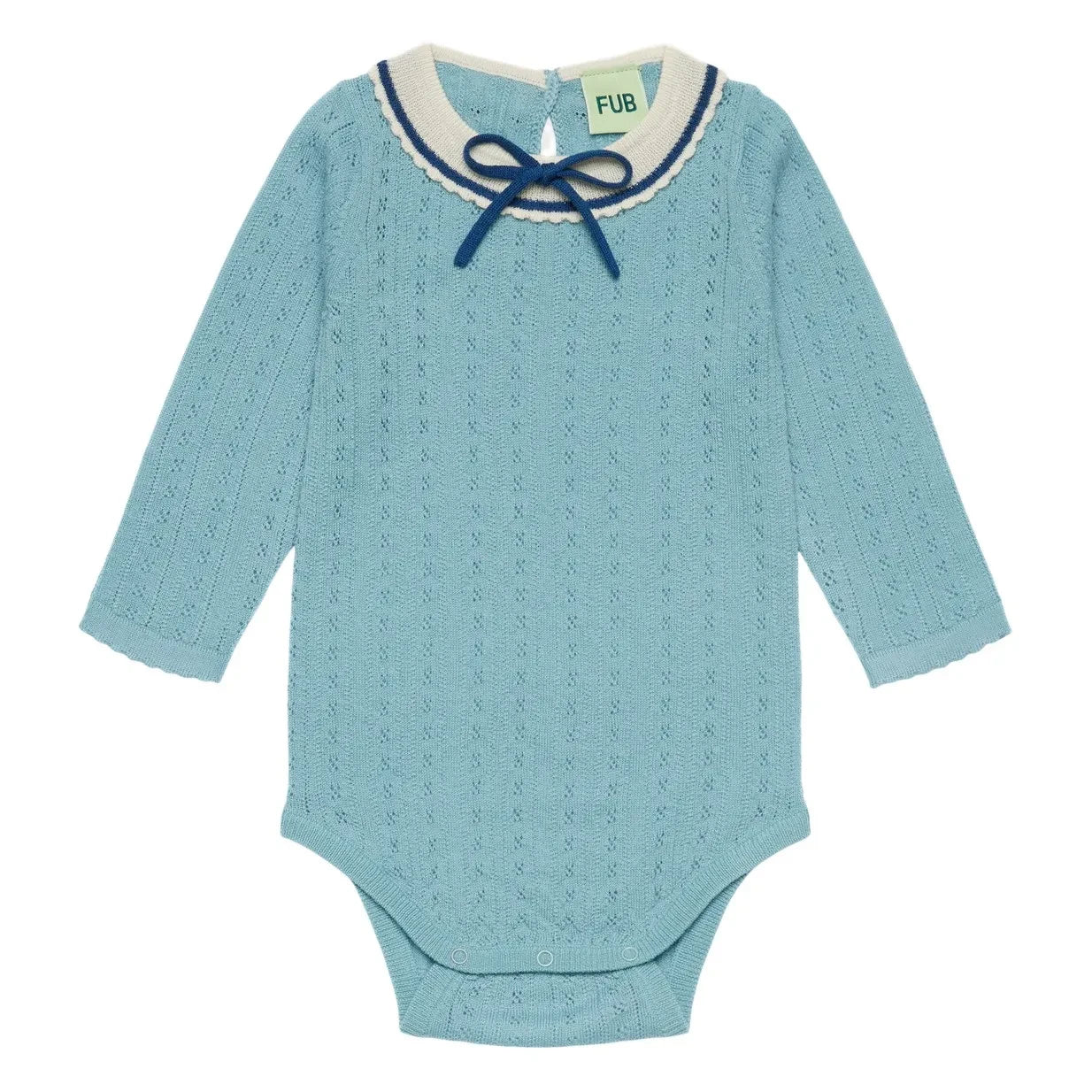 FUB - Mavi Merinos Yünlü Fiyonk Body