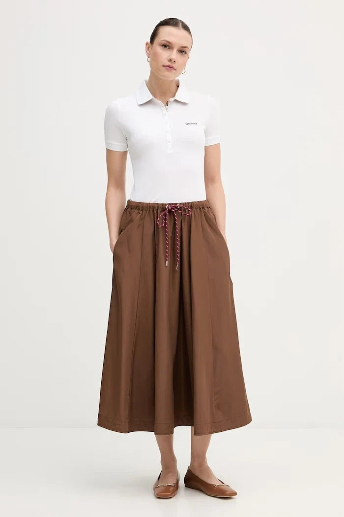Polo de mujer de algodón elastano con detalle de cuello Barbour