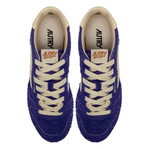 Zapatillas deportivas bajas Autry Windspin de dos tonos en ante y piel | Morado