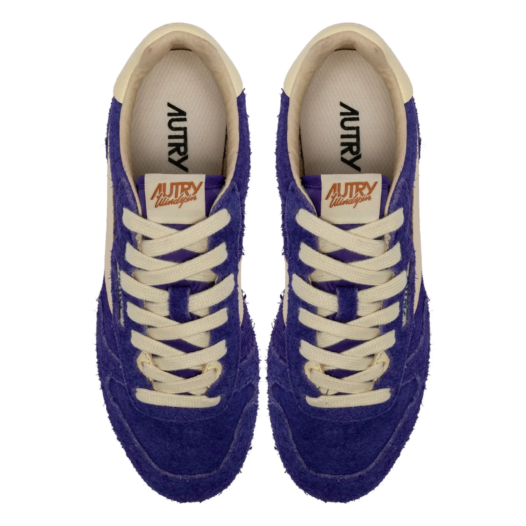 Zapatillas deportivas bajas Autry Windspin de dos tonos en ante y piel | Morado
