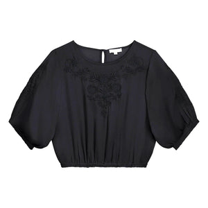 Louise Misha - Blusa de algodón Chayana | Negro
