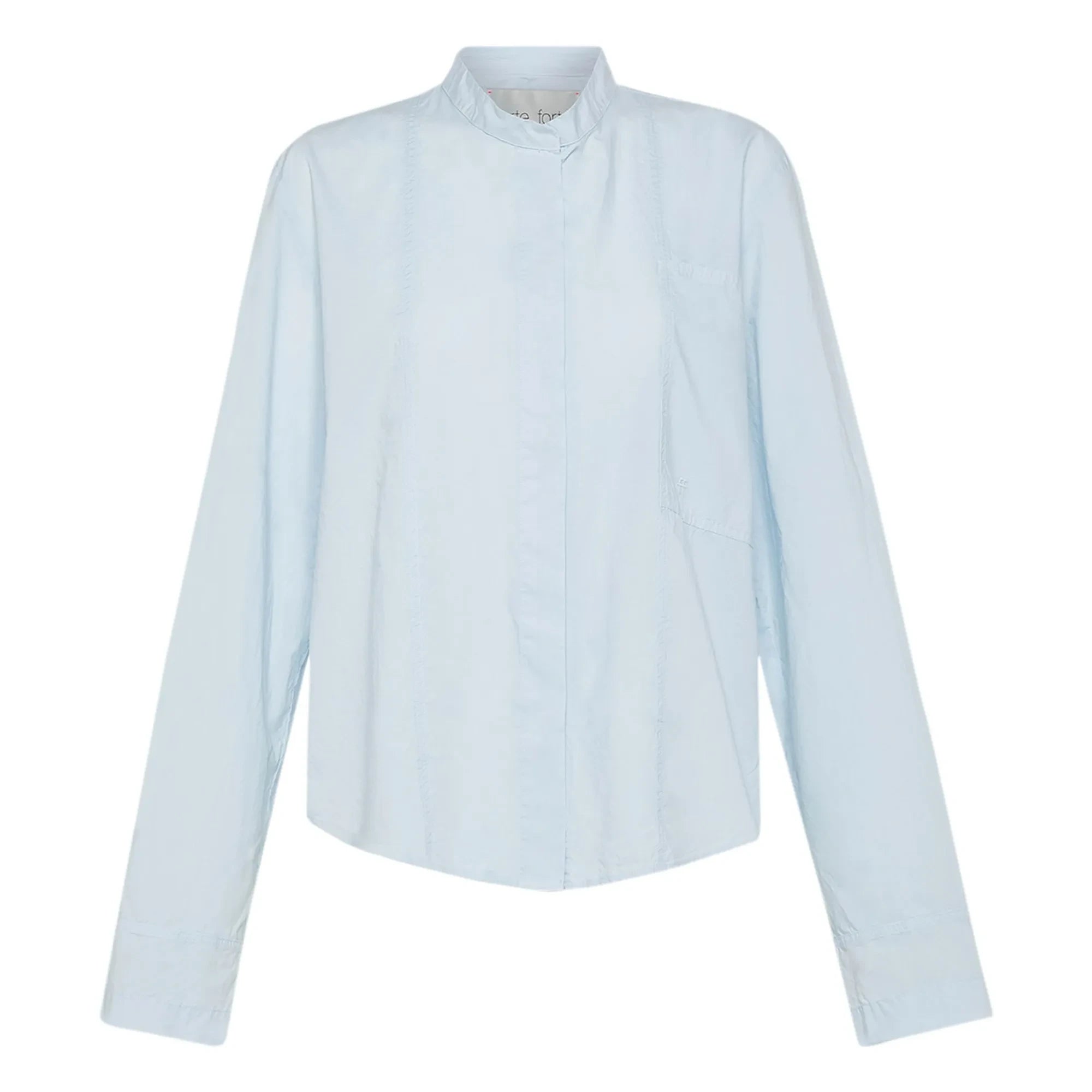 Forte Forte - Camisa de popelín de algodón Grandfather | Azul claro