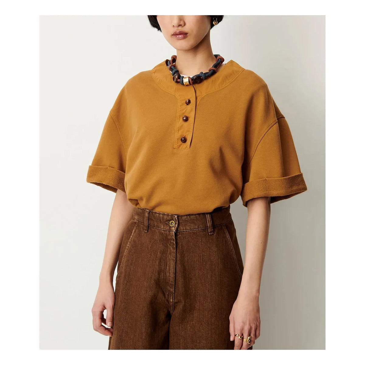Sessùn - Camiseta Lift de algodón | Avellana