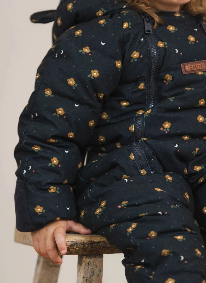 Töastie - Chaqueta Nube Impermeable con Diseño Floral | Azul Oscuro