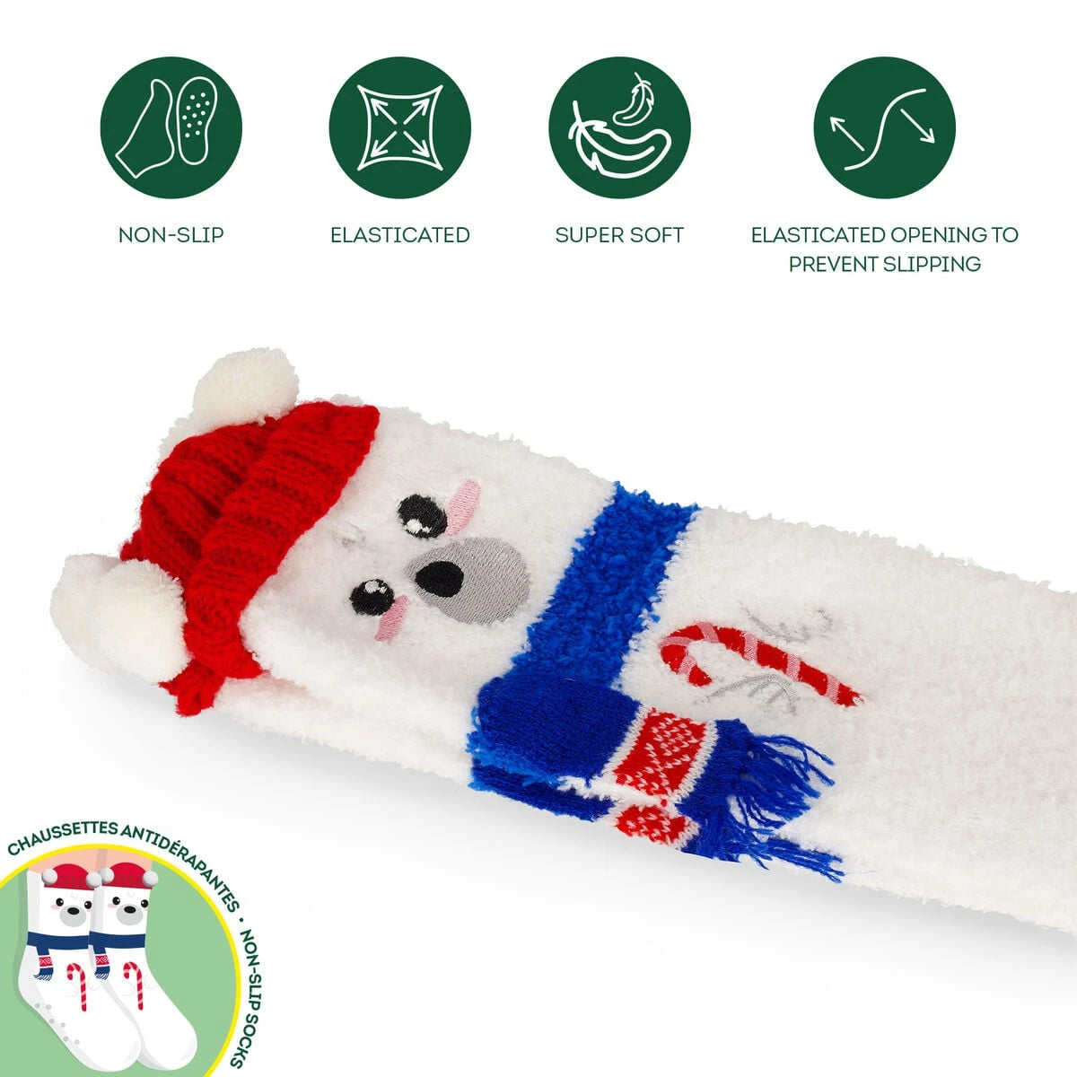Legami - Calcetines de Navidad para Niños Oso Polar - ¡Un Ajuste Perfecto!