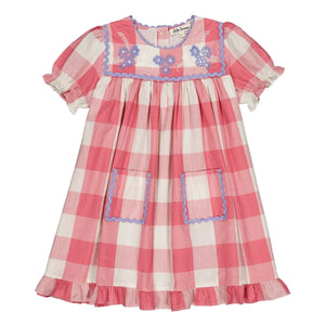 Hola Simone - Vestido de cuadros Louisette | Rosa