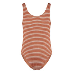 Beachlife - Bañador a rayas con fibra reciclada | Caramelo