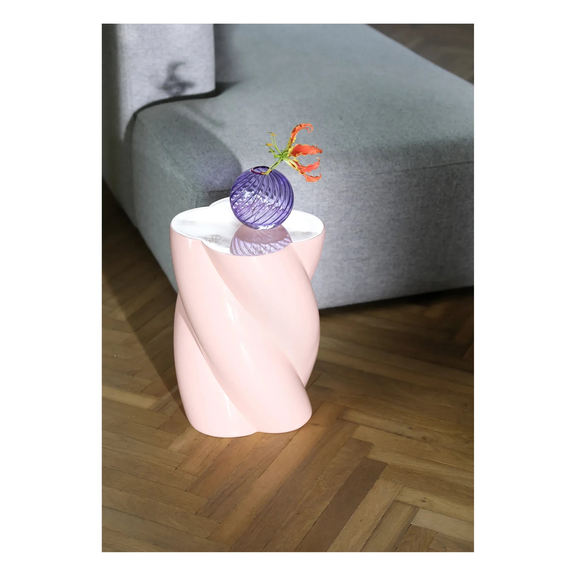 &Klevering - Mesa auxiliar Marshmallow | Rosa