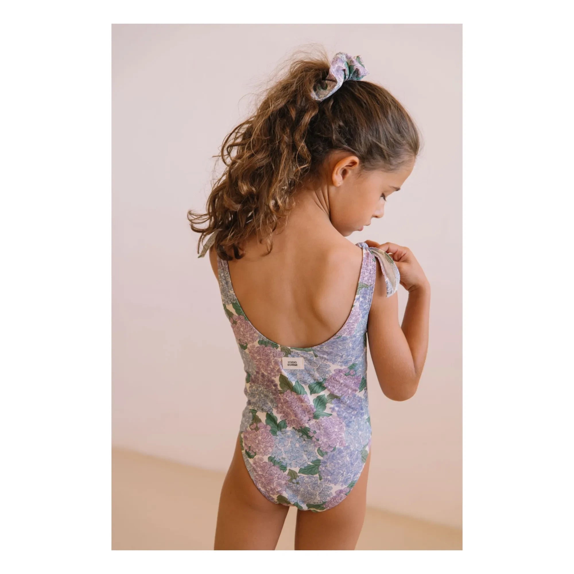 Studio Bohème - Roberta Fleurs Bañador de Algodón Orgánico | Lila