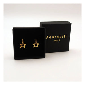 Adorabili - Pendientes de aro con estrella | Oro