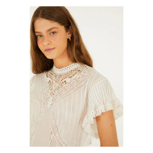 Farm Rio - Blusa de encaje | Blanco