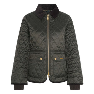 Barbour - Beadnell Dar Kesim Kapitone Ceket | Haki