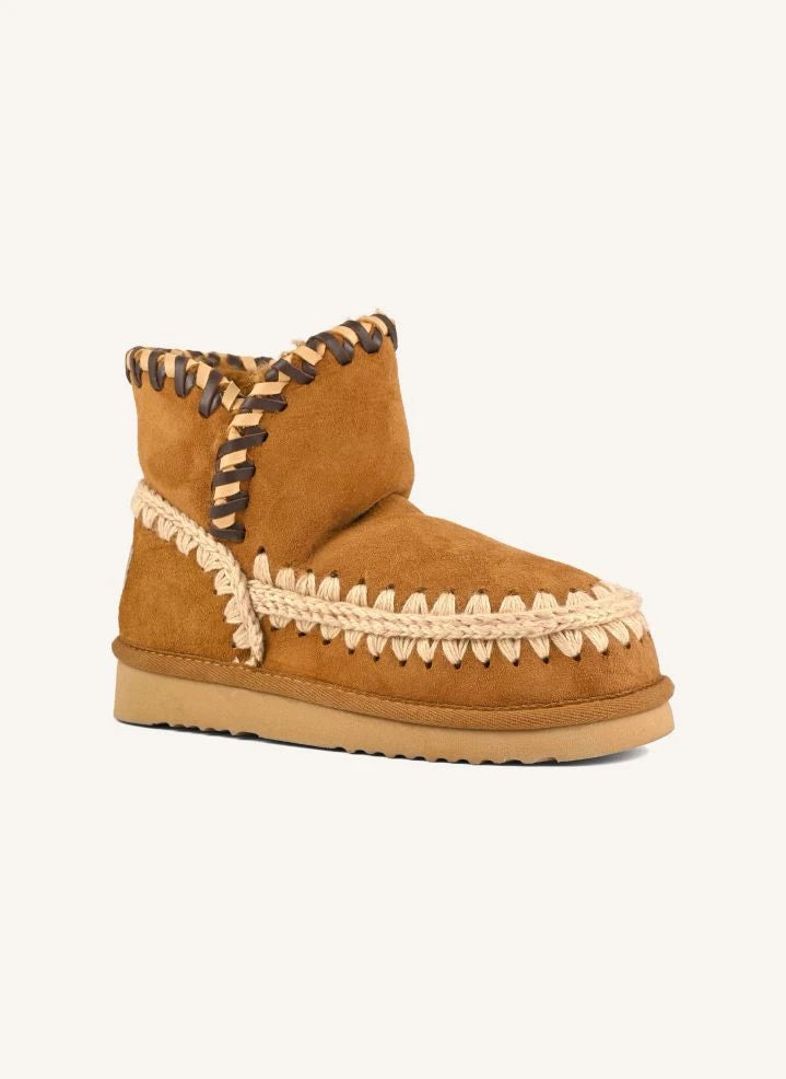 Mou - Botas Eskimo con costura | Cognac
