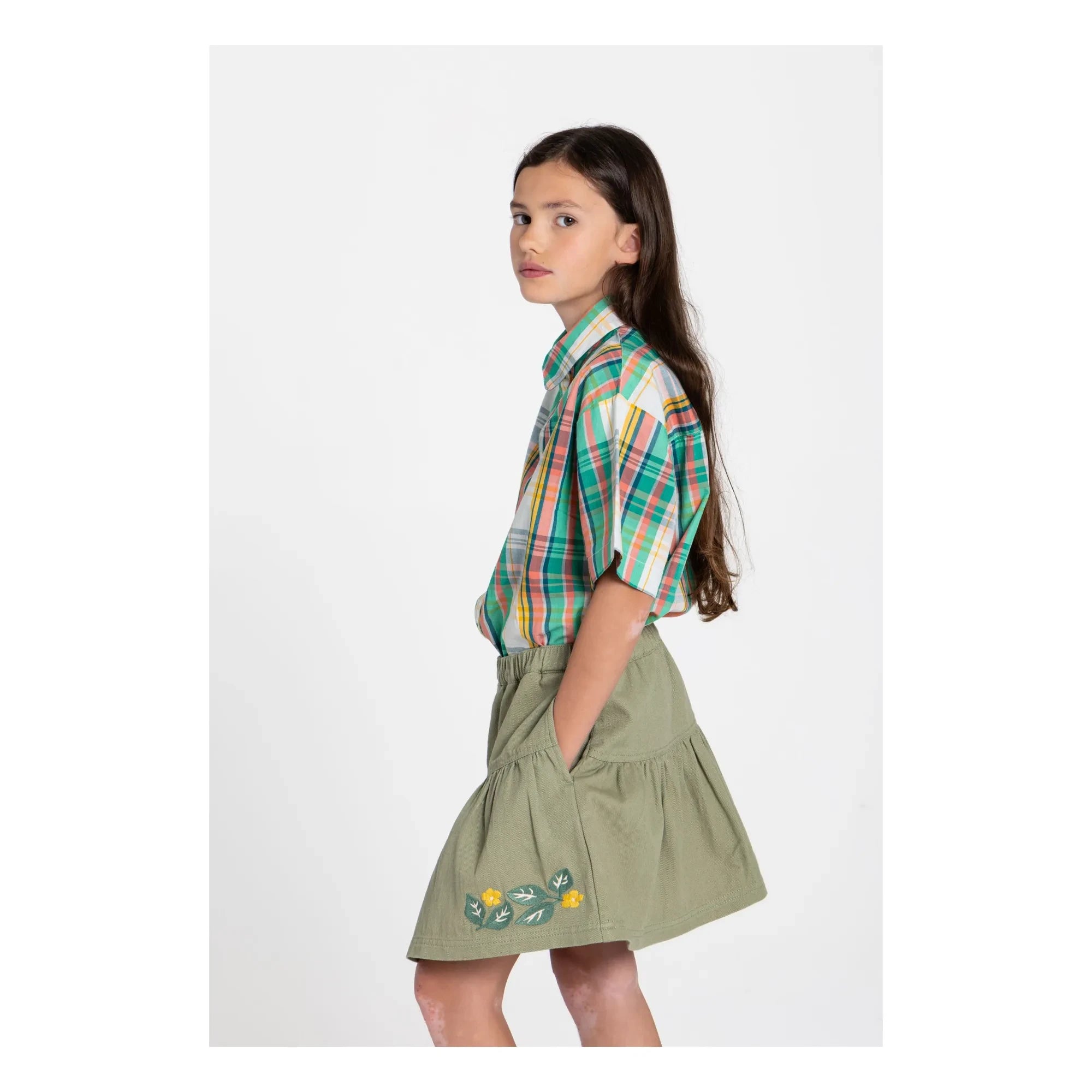 Hundred Pieces - Falda Kaya Fleurie | Verde almendra