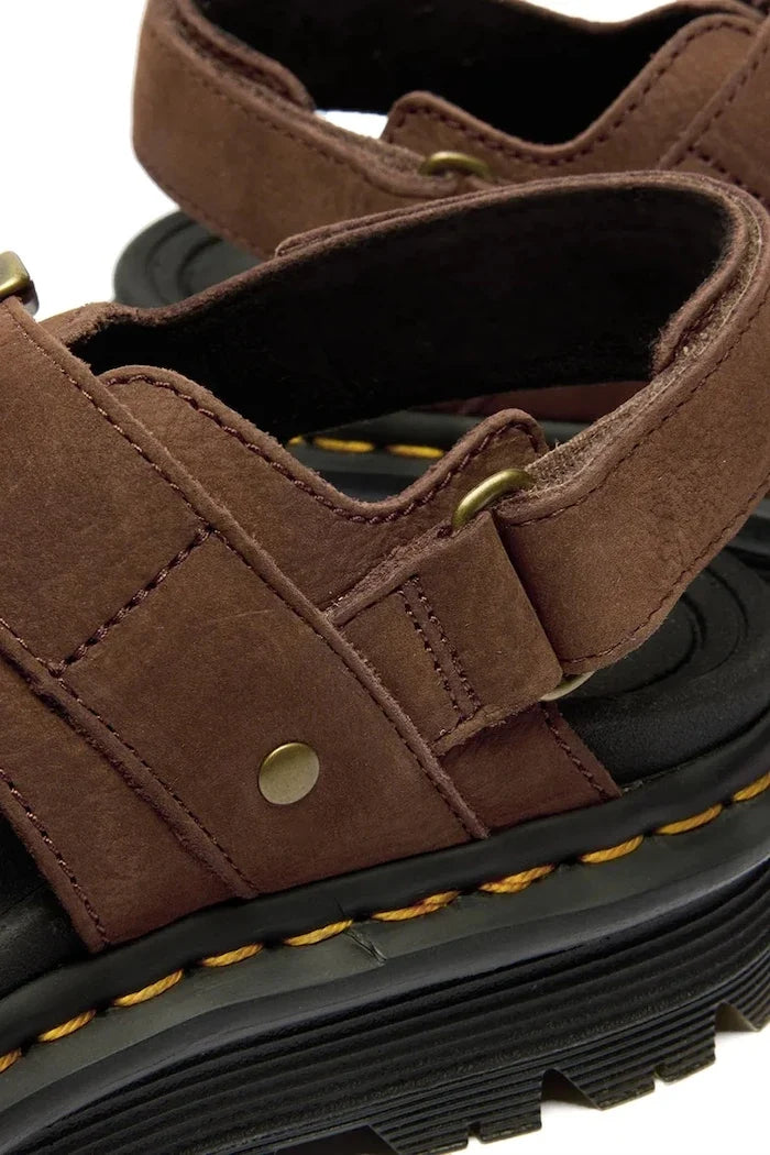 Sandalia de plataforma de nobuk para mujer Dr. Martens ZebZag Sandal