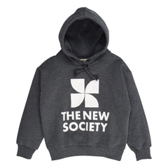 the new society - Sudadera con capucha y logo | Gris oscuro