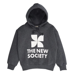 the new society - Sudadera con capucha y logo | Gris oscuro