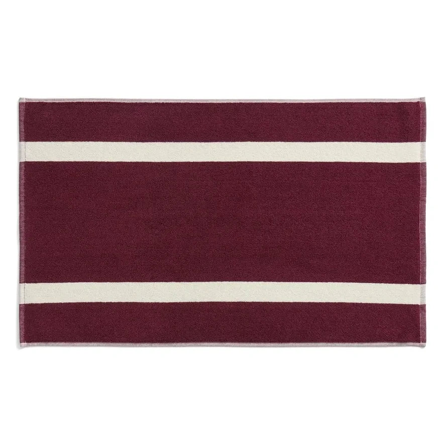 Hay - Çizgili Banyo Paspası | Bordo