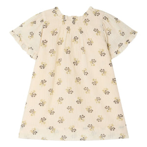 Bonpoint - Vestido de algodón orgánico Lucie Fleurie | Crudo