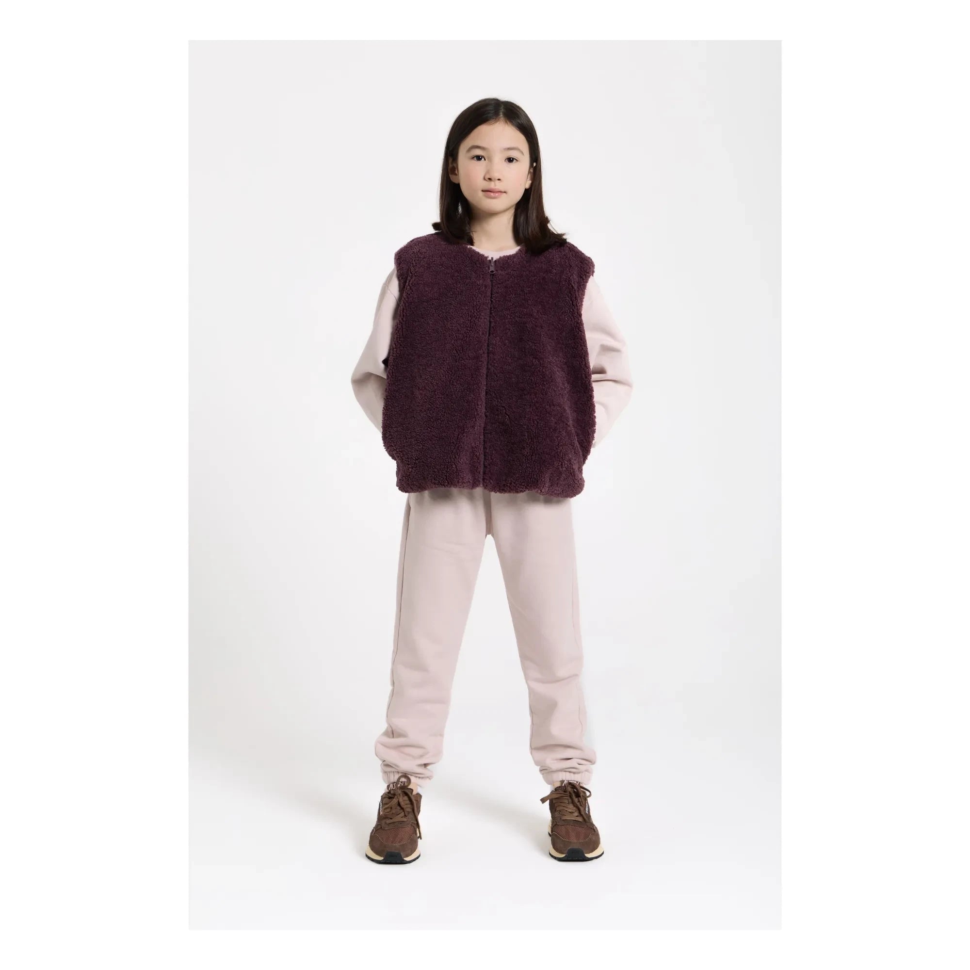 Smallable Kid - Jogger de algodón orgánico Kiwi | Rosa pálido
