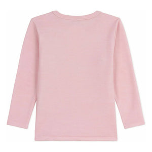 Petit Bateau - Camiseta de lana con logo liso | Rosa