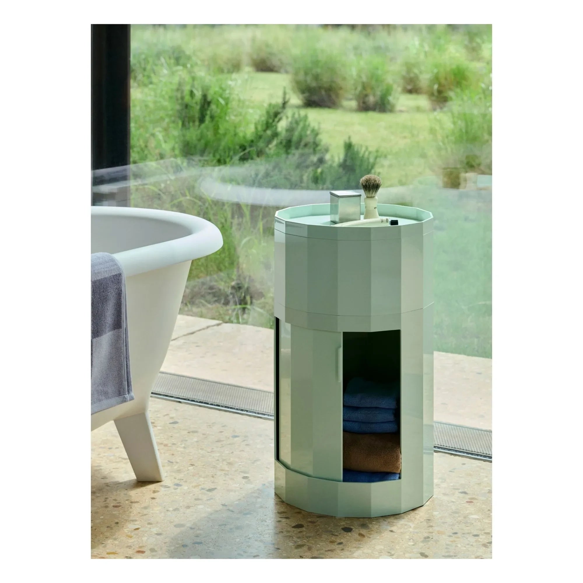 Hay - Mueble de almacenamiento Facet H49 cm | Menta Clara