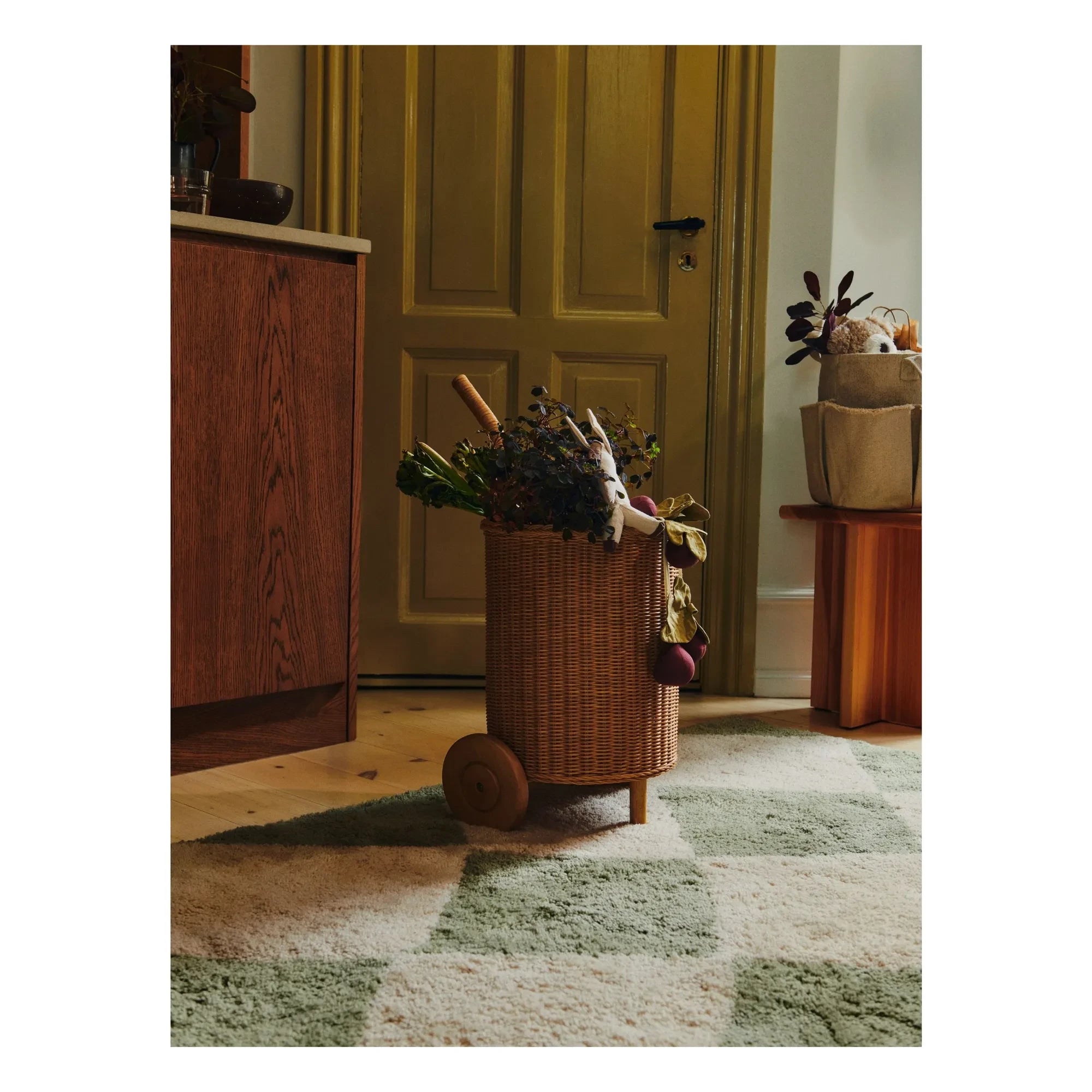 Ferm Living Kids - Cesta de almacenaje grande Hokan