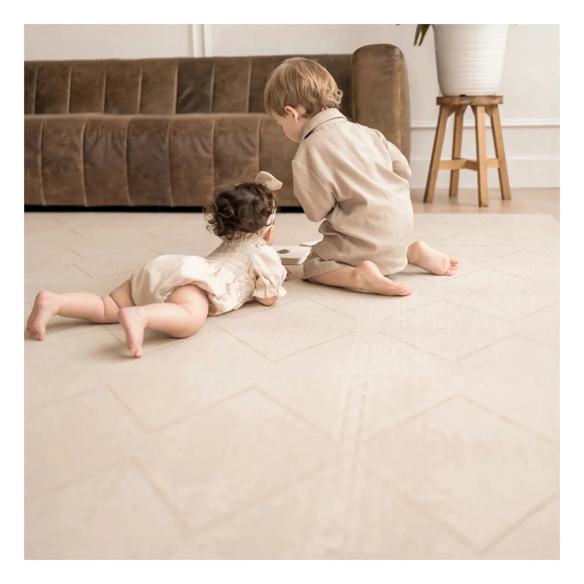 Toddlekind - Alfombra de juegos modular Tulum | Crema