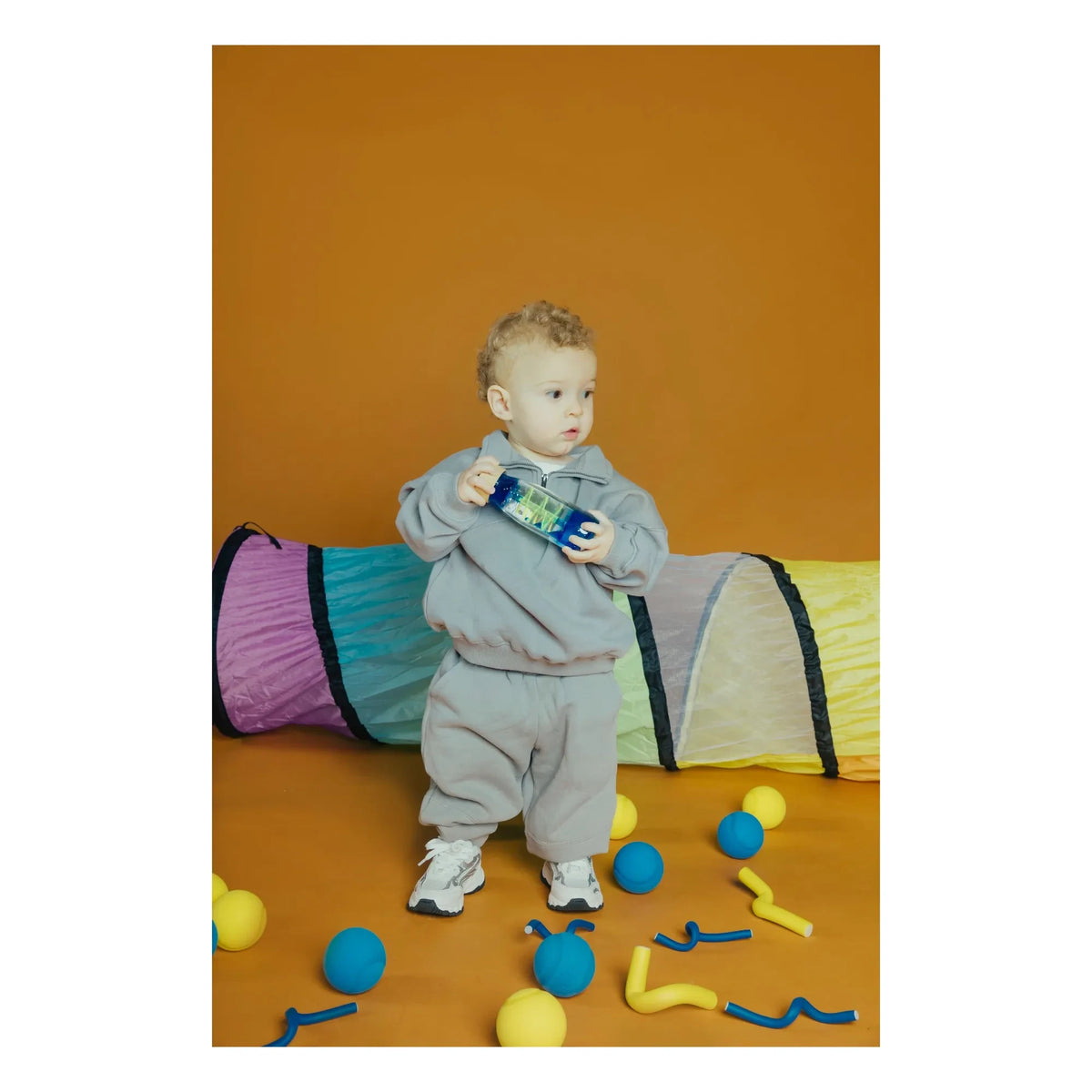 Petit Boum - Botella sensorial espiral | Azul