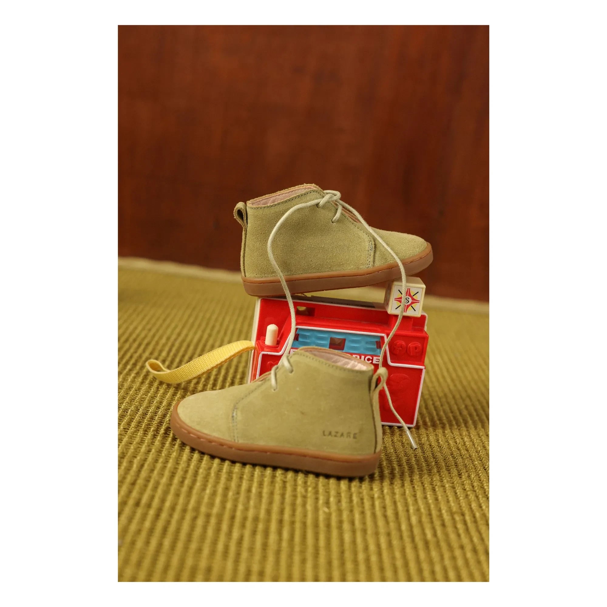 Lazare - Zapatillas de cordones de ante Raoul | Verde almendra