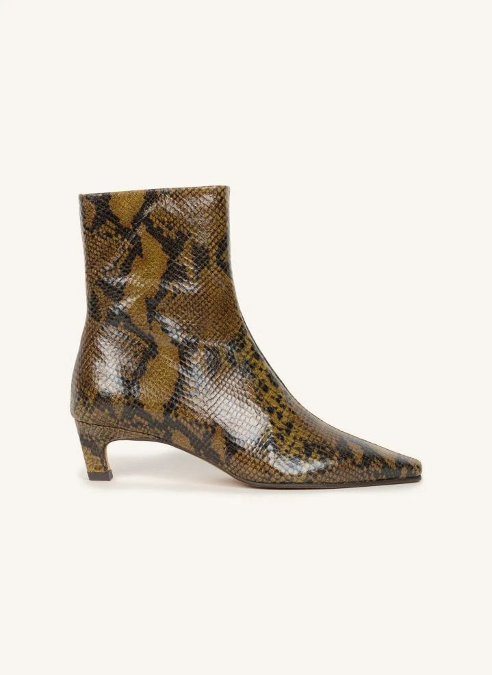 Bobbies - Botas de cuero de pitón Lauren | Caqui