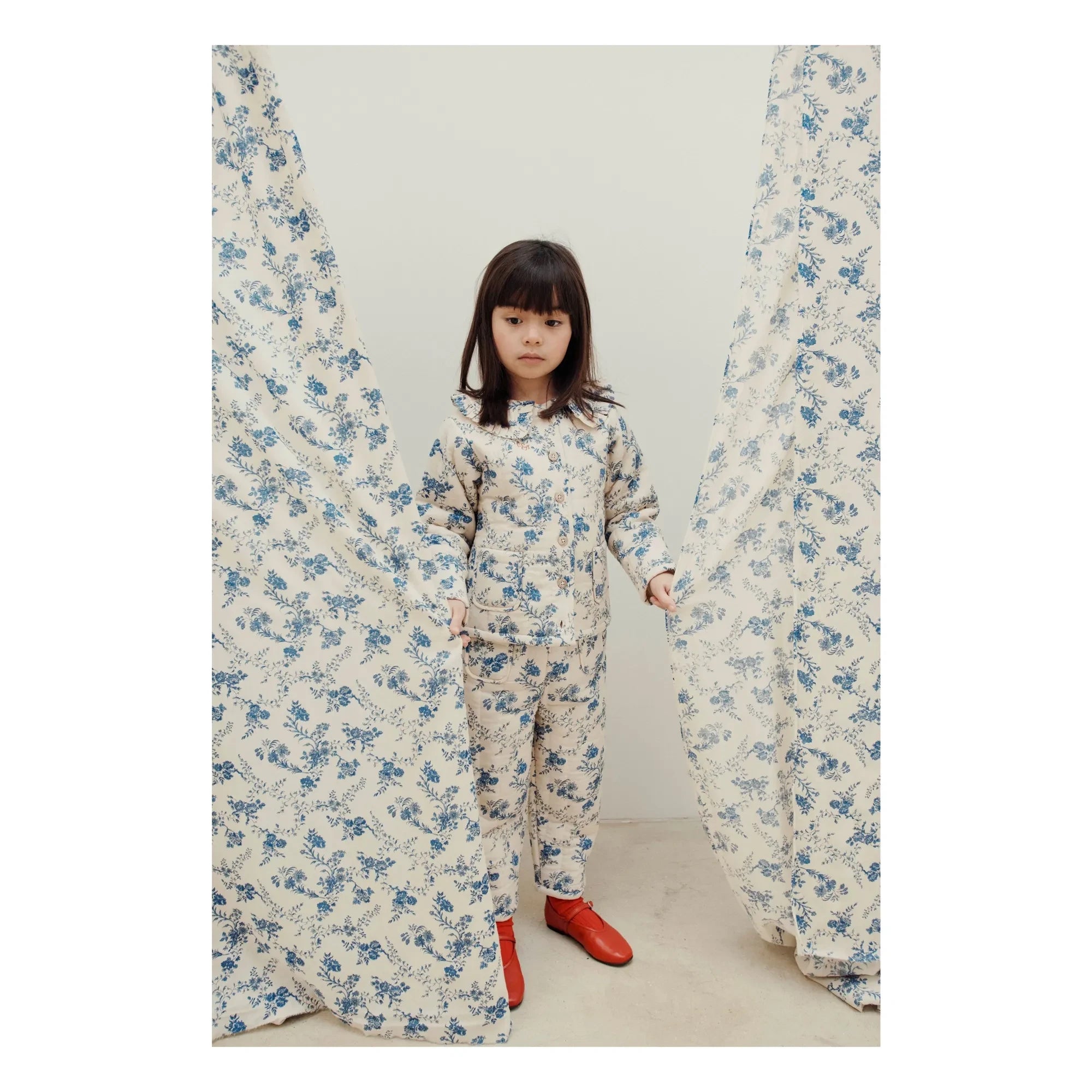 Emile et Ida - Pantalón acolchado con estampado floral | Crudo