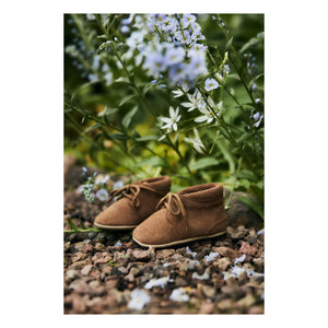 Petit Nord - Zapatillas de cuna de ante | Marrón