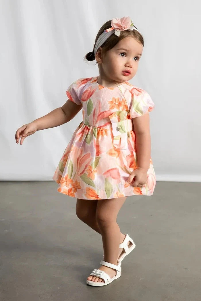 Vestido de lino infantil Mayoral