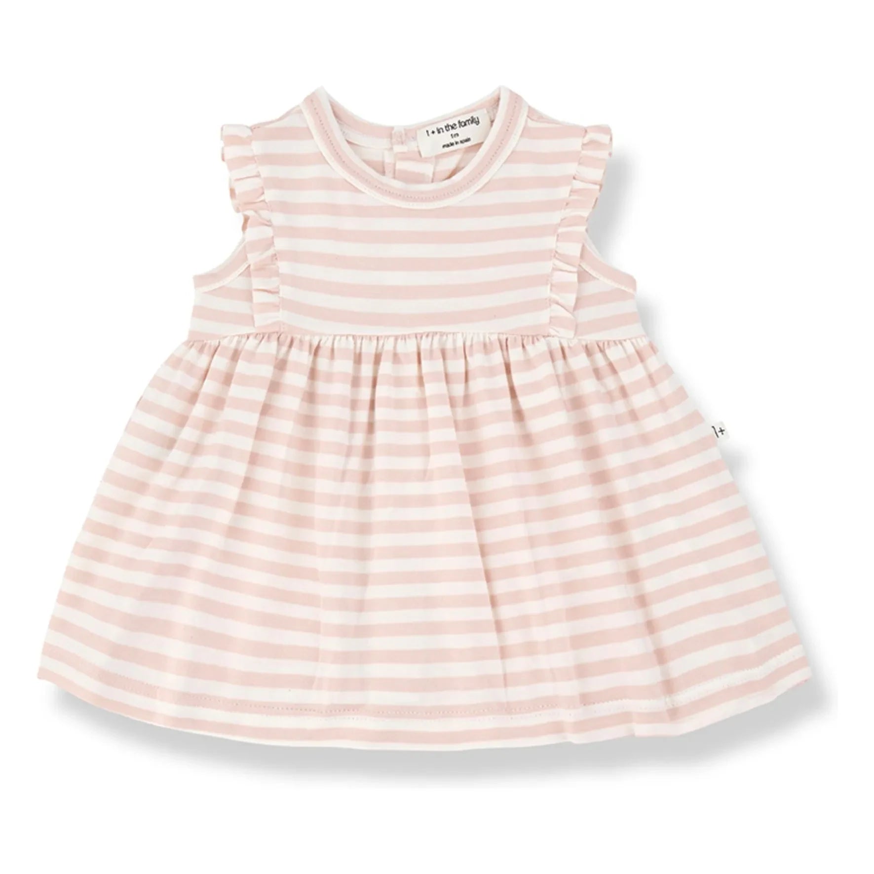 1+ in the family - Valentina Çizgili Vestido | Beige rosa